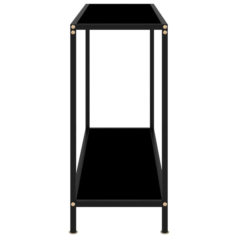 Wandtafel 100x35x75 cm gehard glas zwart MeubelReus