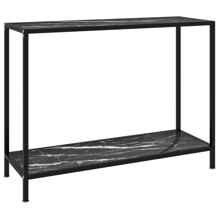 Wandtafel 100x35x75 cm gehard glas zwart MeubelReus