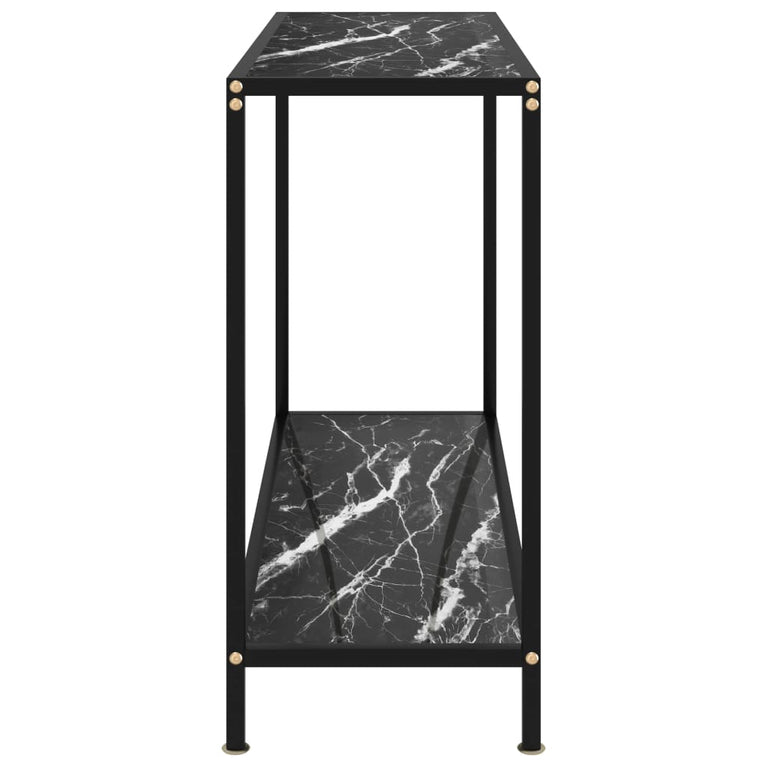 Wandtafel 100x35x75 cm gehard glas zwart MeubelReus
