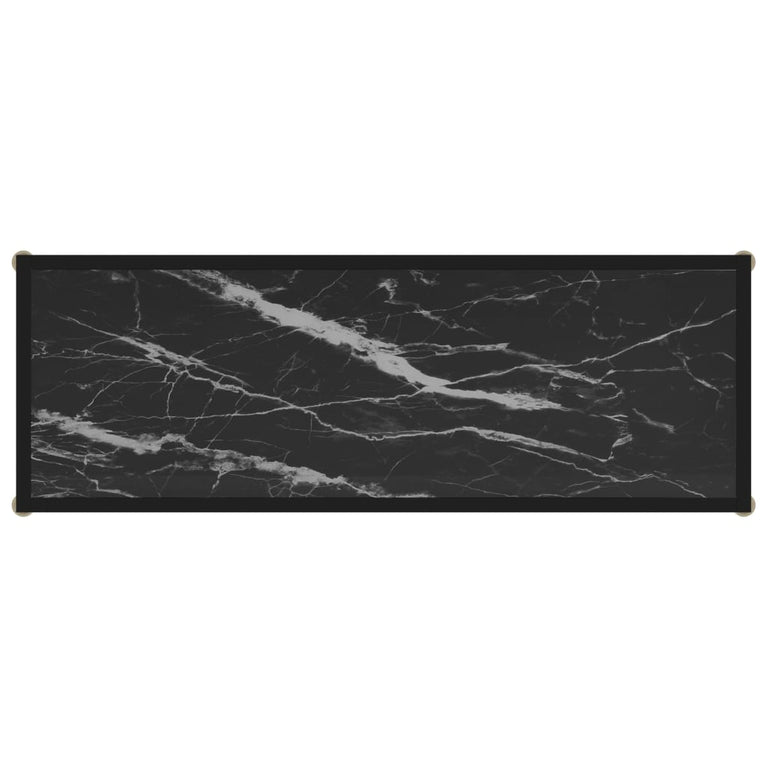 Wandtafel 100x35x75 cm gehard glas zwart MeubelReus