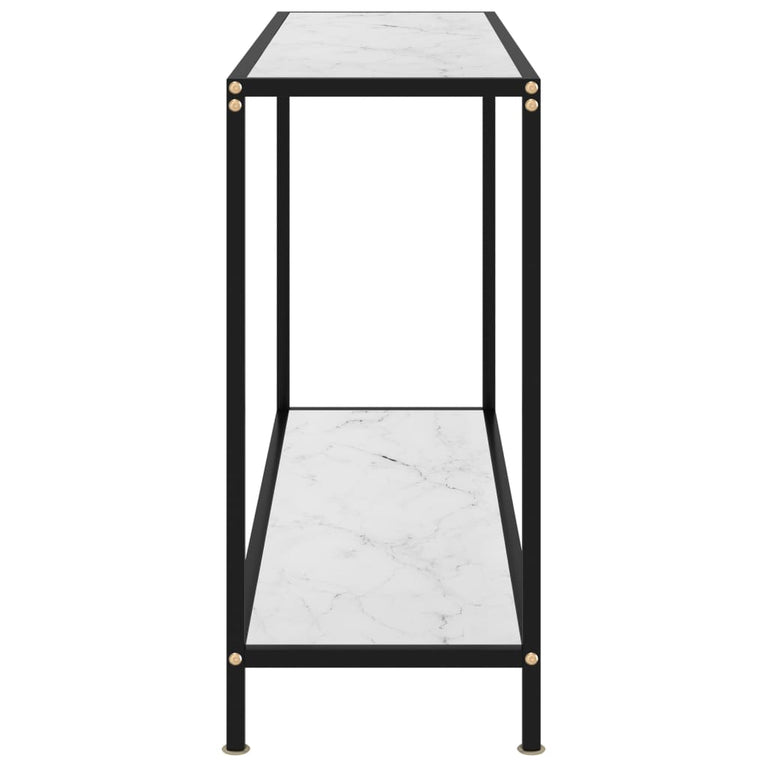 Wandtafel 120x35x75 cm gehard glas wit MeubelReus