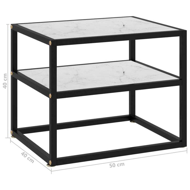 Wandtafel 50x40x40 cm gehard glas wit MeubelReus