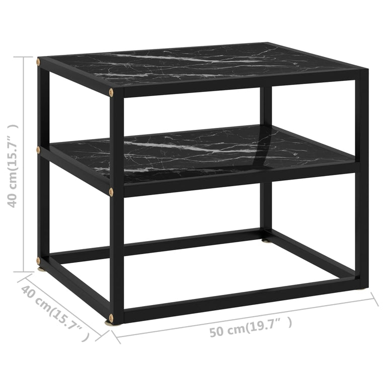 Wandtafel 50x40x40 cm gehard glas zwart MeubelReus
