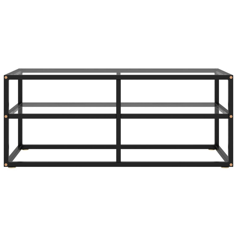 Tv-meubel met gehard glas 100x40x40 cm zwart MeubelReus