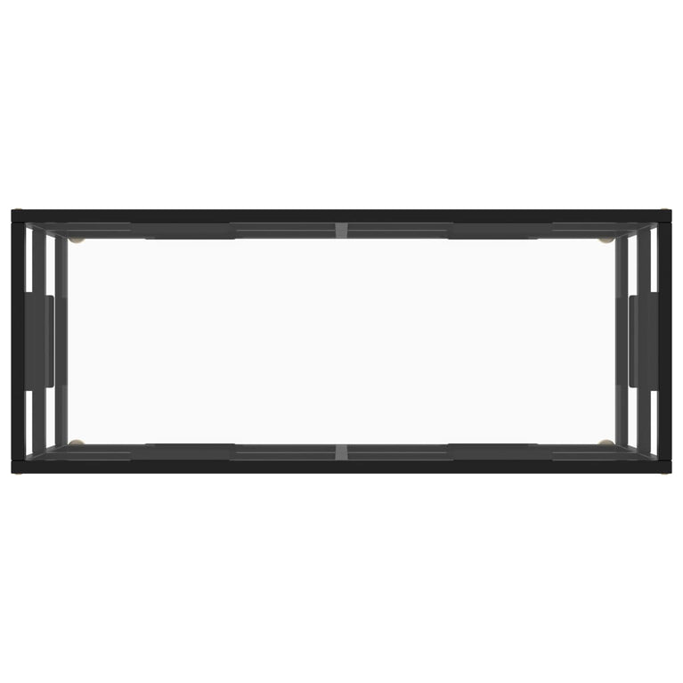Tv-meubel met gehard glas 100x40x40 cm zwart MeubelReus