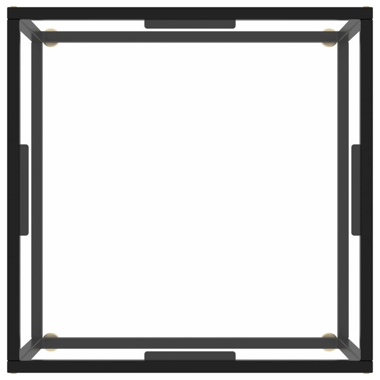 Salontafel met gehard glas 60x60x35 cm zwart MeubelReus