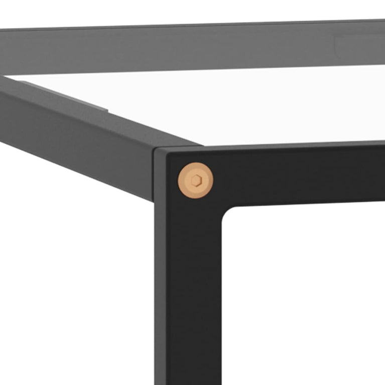 Salontafel met gehard glas 60x60x35 cm zwart MeubelReus