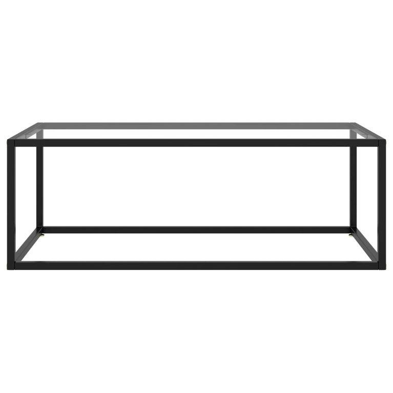 Salontafel met gehard glas 100x50x35 cm zwart MeubelReus