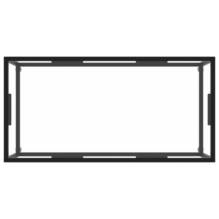 Salontafel met gehard glas 100x50x35 cm zwart MeubelReus