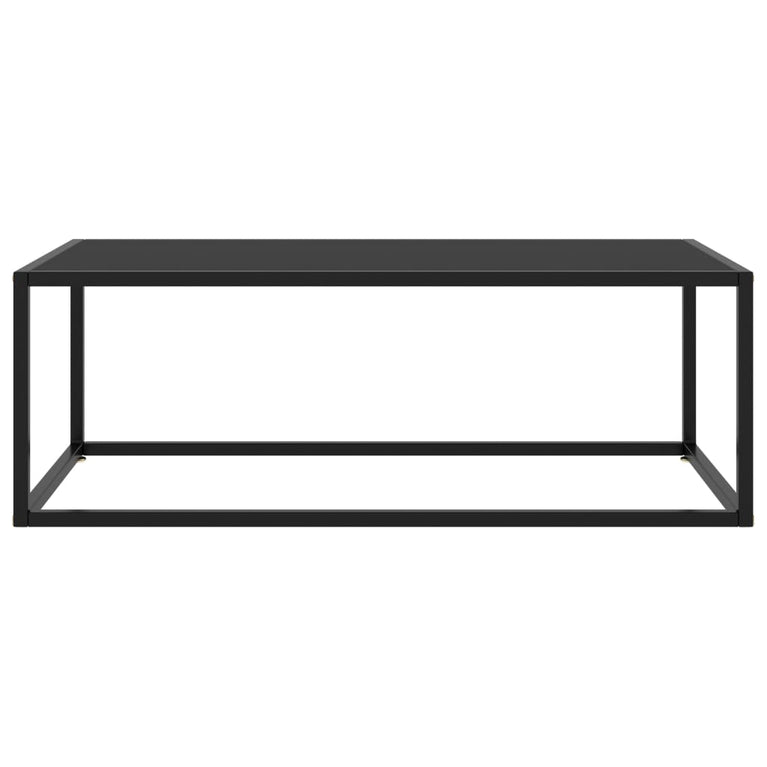Salontafel met zwart glas 100x50x35 cm zwart MeubelReus