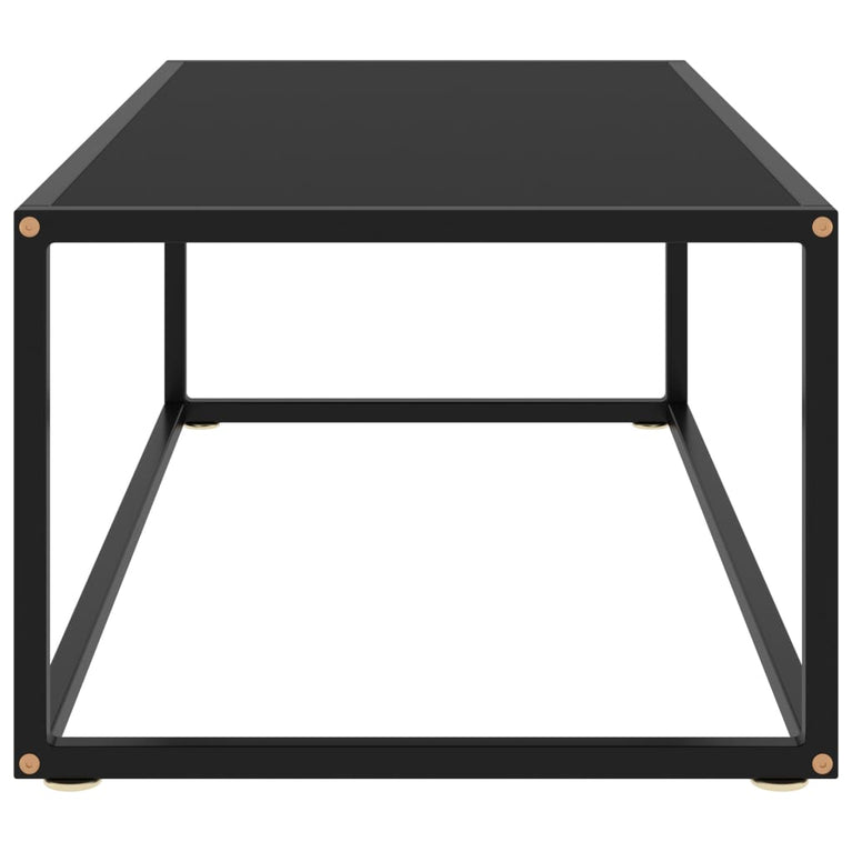Salontafel met zwart glas 100x50x35 cm zwart MeubelReus