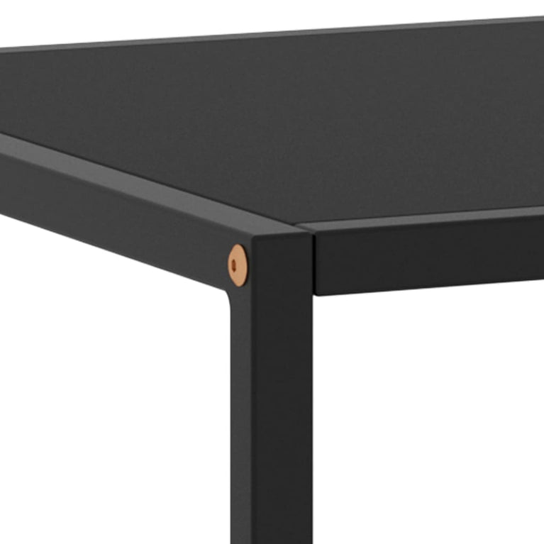Salontafel met zwart glas 100x50x35 cm zwart MeubelReus