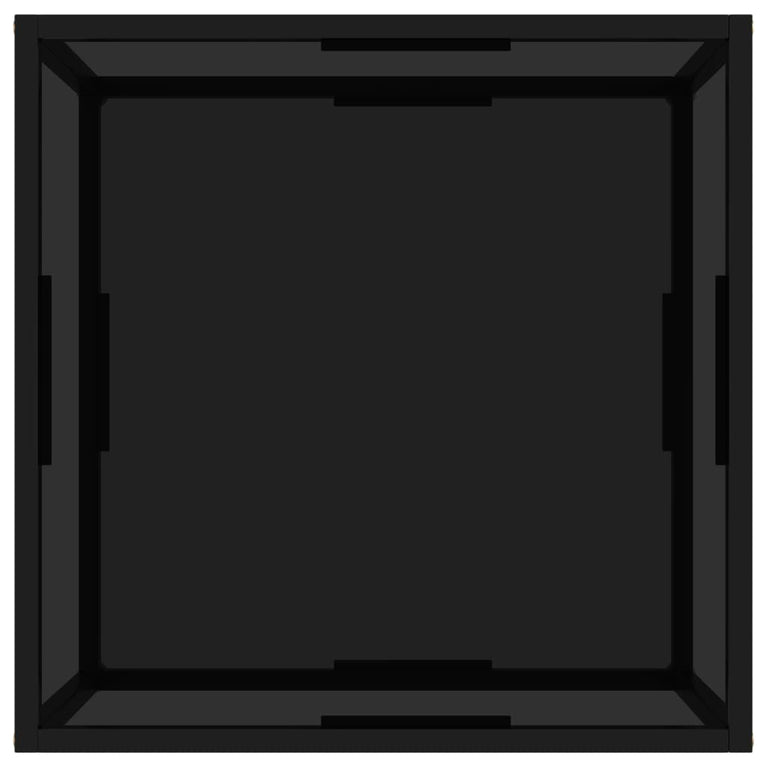 Salontafel 60x60x35 cm gehard glas zwart MeubelReus