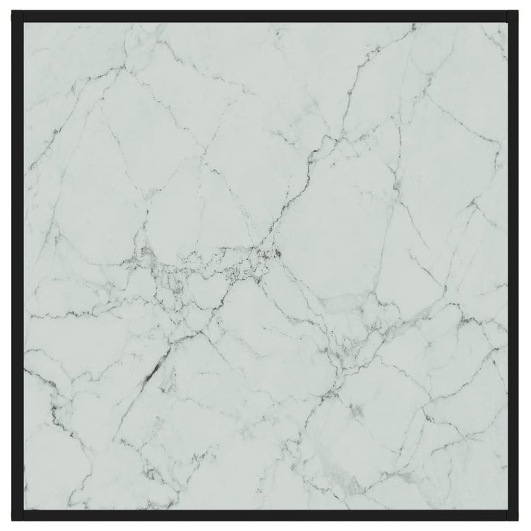 Salontafel 80x80x35 cm gehard glas wit MeubelReus