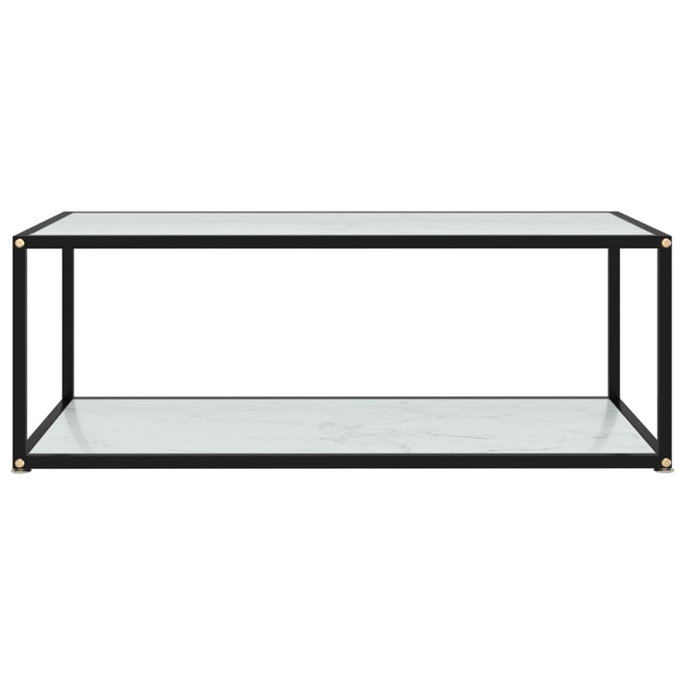 Salontafel 100x50x35 cm gehard glas wit MeubelReus