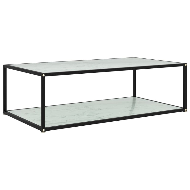 Salontafel 120x60x35 cm gehard glas wit MeubelReus