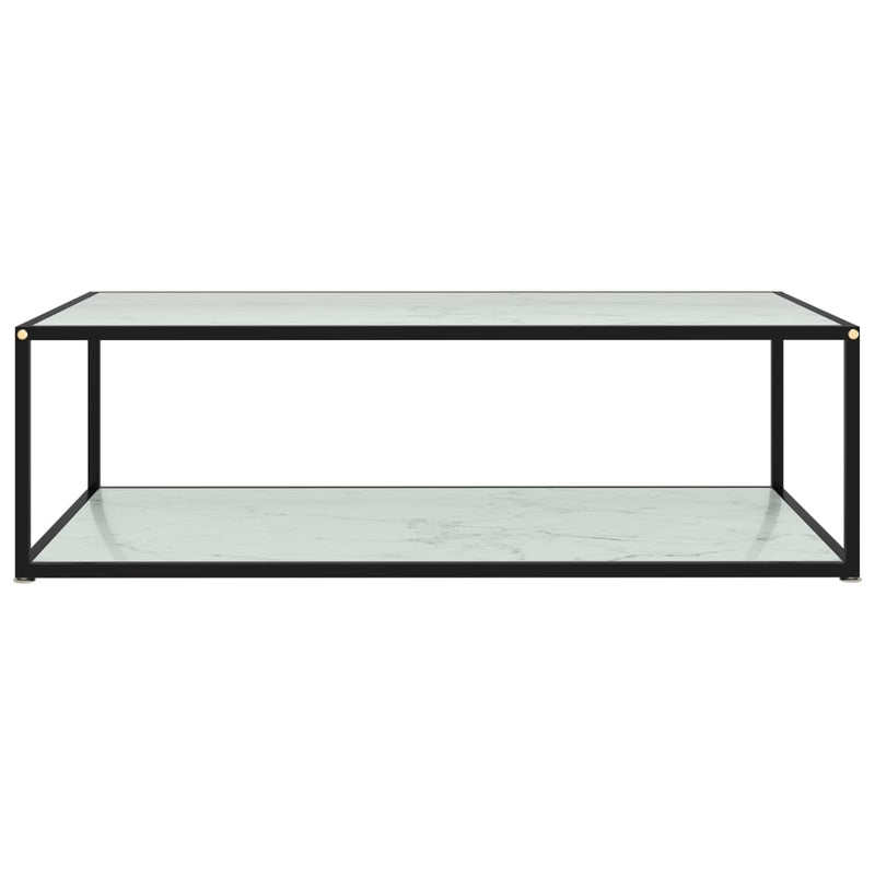 Salontafel 120x60x35 cm gehard glas wit MeubelReus