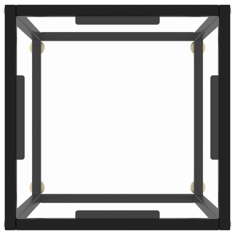 Salontafel met gehard glas 40x40x50 cm zwart MeubelReus