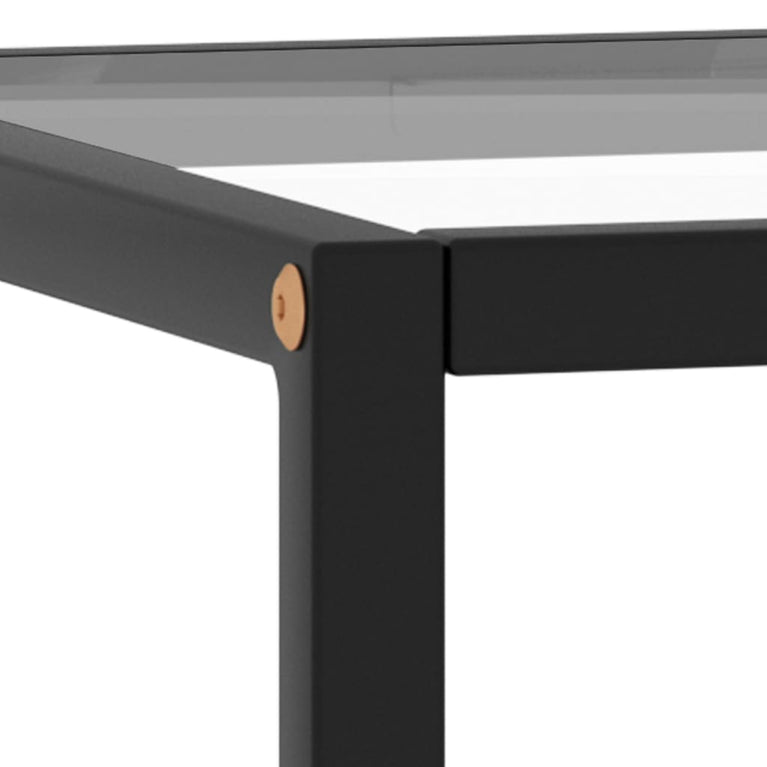 Salontafel met gehard glas 40x40x50 cm zwart MeubelReus