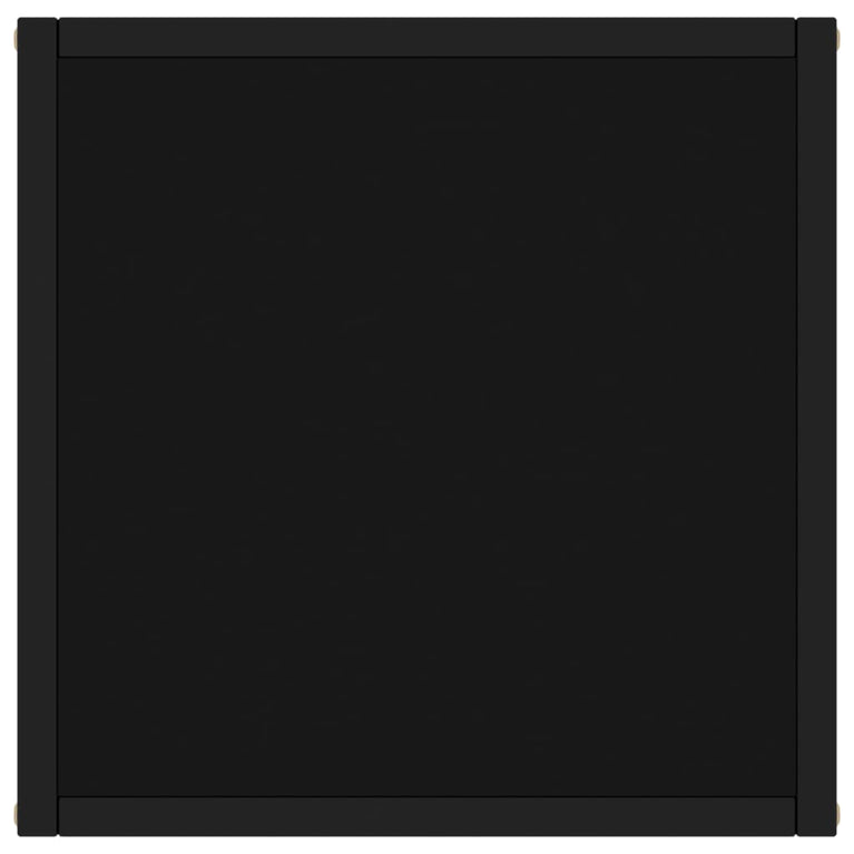 Salontafel met zwart glas 40x40x50 cm zwart MeubelReus