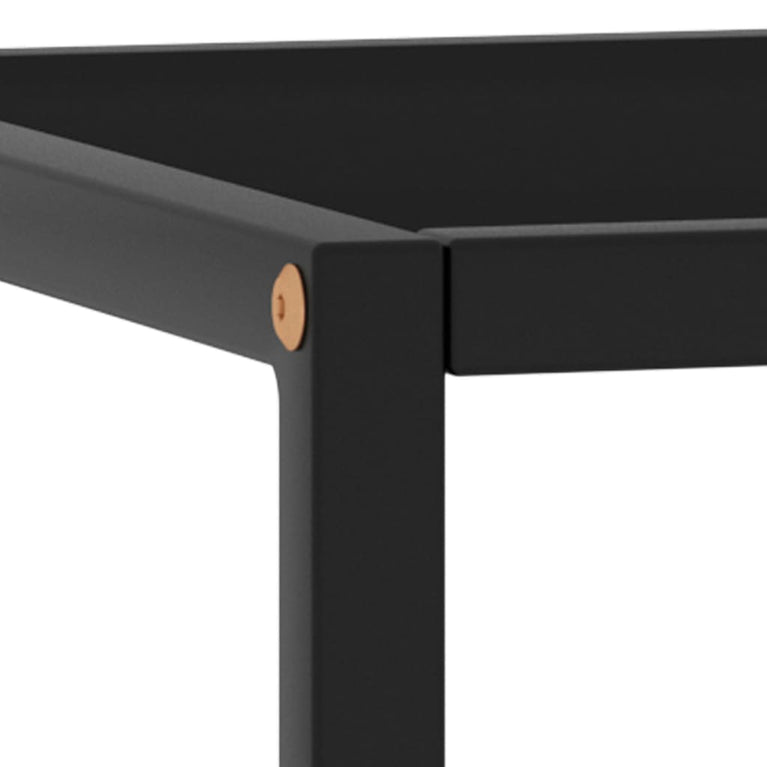 Salontafel met zwart glas 40x40x50 cm zwart MeubelReus