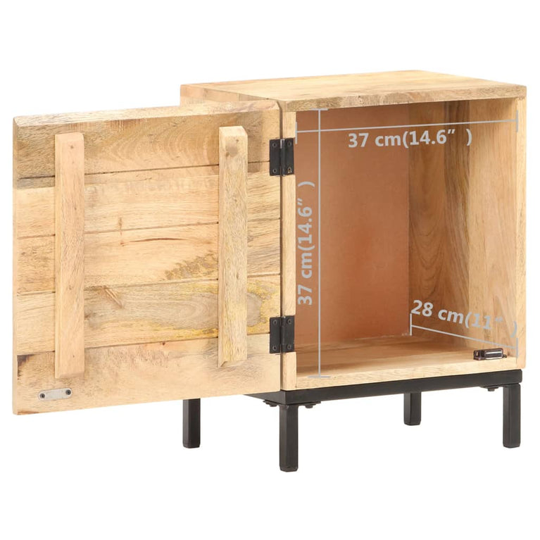 Nachtkastje 40x30x51 cm massief mangohout MeubelReus