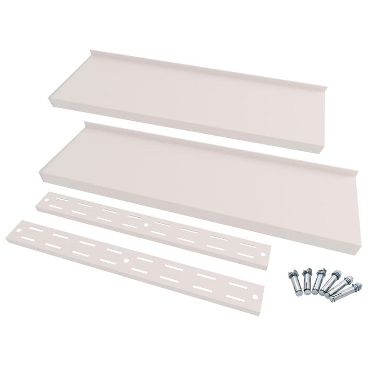 Wandschappen zwevend 2-laags 2 st 240x30 cm roestvrij staal MeubelReus