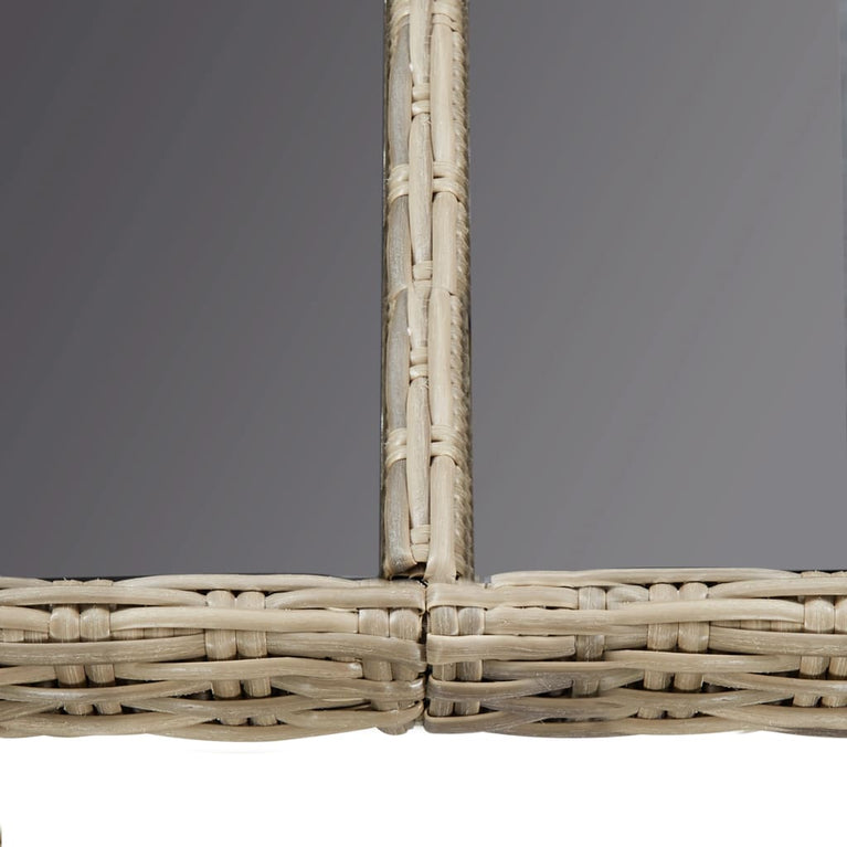 Tuintafel 200x100x74 cm glas en poly rattan bruin MeubelReus
