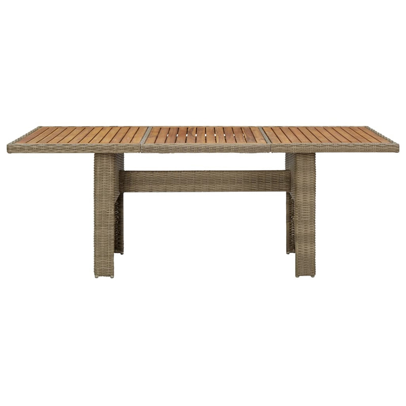 Tuintafel 200x100x74 cm poly rattan bruin MeubelReus