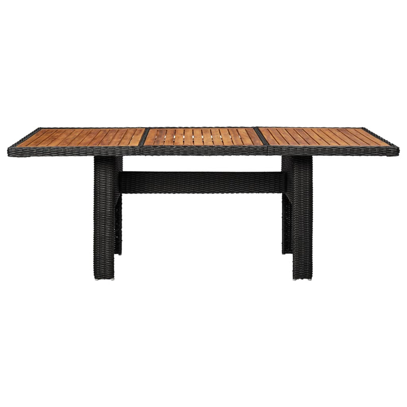 Tuintafel 200x100x74 cm poly rattan zwart MeubelReus
