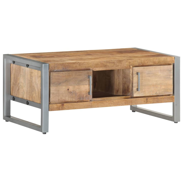 Salontafel 95x50x40 cm ruw mangohout MeubelReus