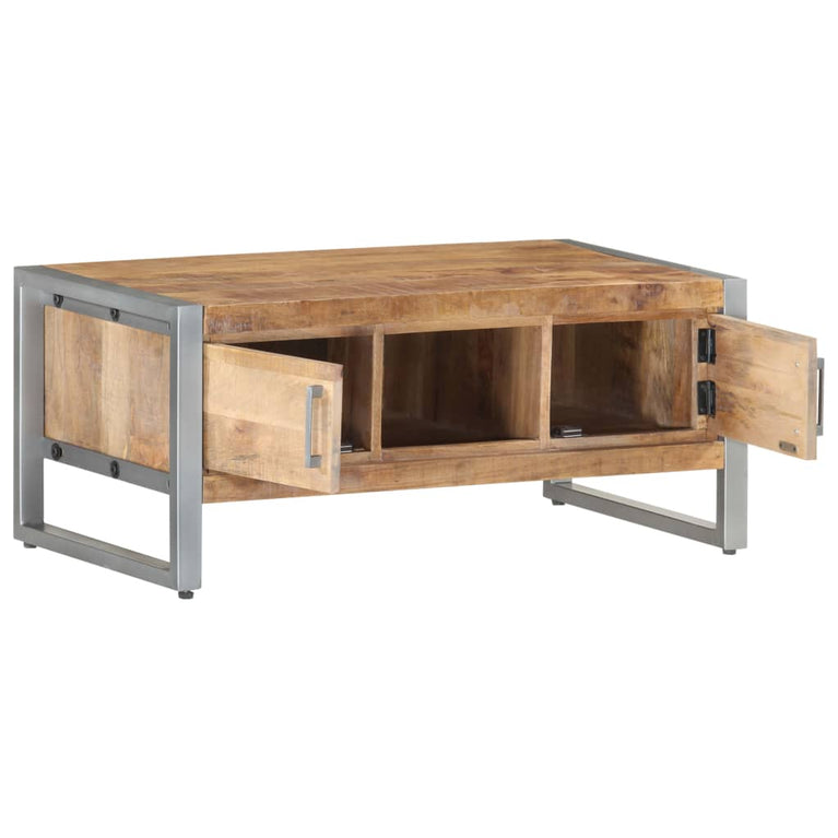 Salontafel 95x50x40 cm ruw mangohout MeubelReus