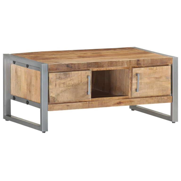 Salontafel 95x50x40 cm ruw mangohout MeubelReus