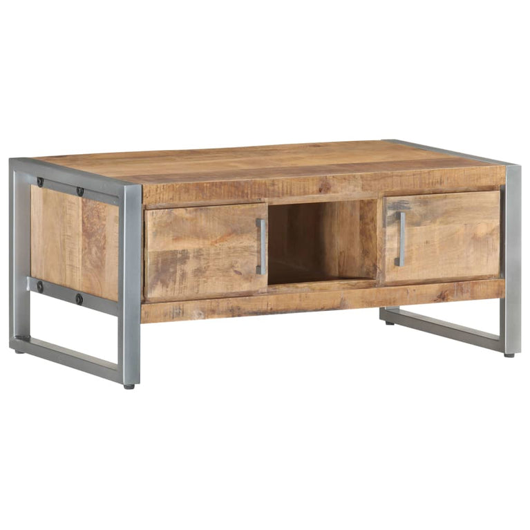 Salontafel 95x50x40 cm ruw mangohout MeubelReus