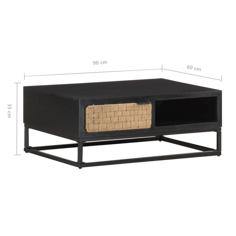 Salontafel 90x60x35 cm massief mangohout MeubelReus