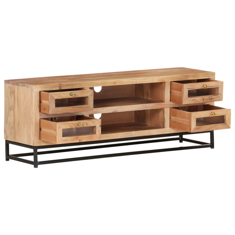 Tv-meubel 110x30x40 cm massief acaciahout MeubelReus
