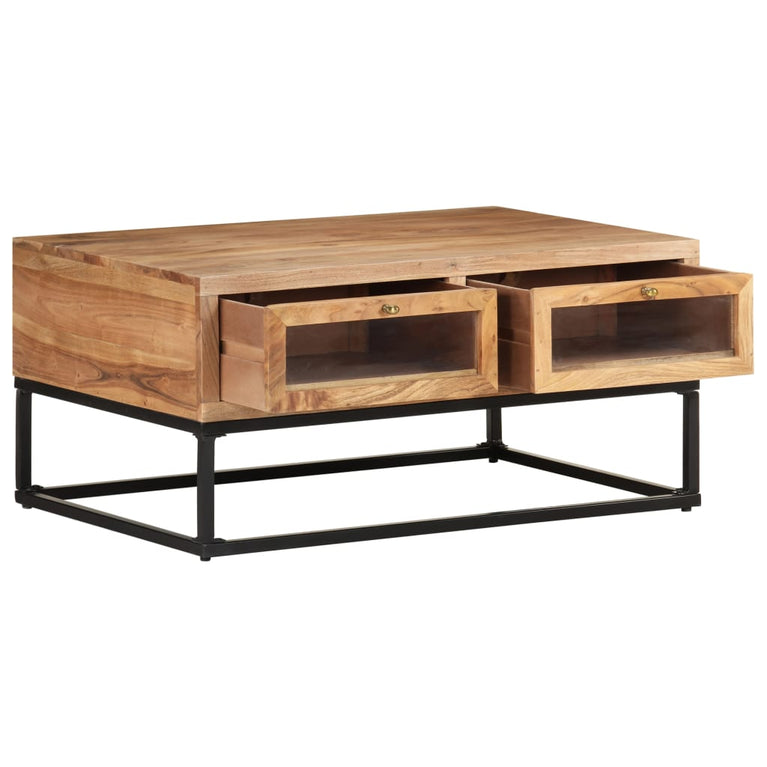 Salontafel 90x60x40 cm massief acaciahout MeubelReus