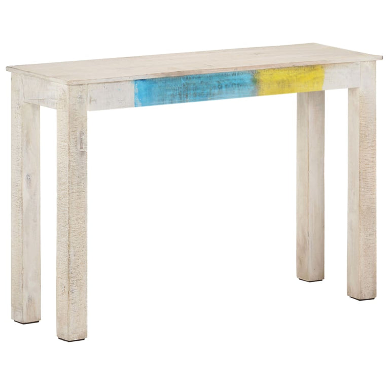 Wandtafel 115x35x77 cm ruw mangohout wit MeubelReus
