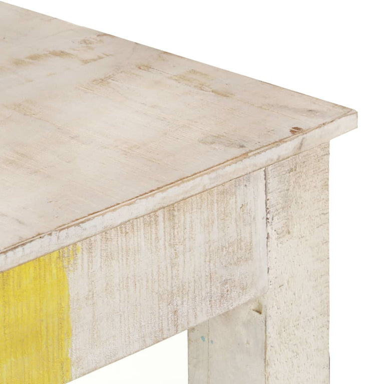 Wandtafel 115x35x77 cm ruw mangohout wit MeubelReus