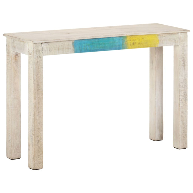 Wandtafel 115x35x77 cm ruw mangohout wit MeubelReus