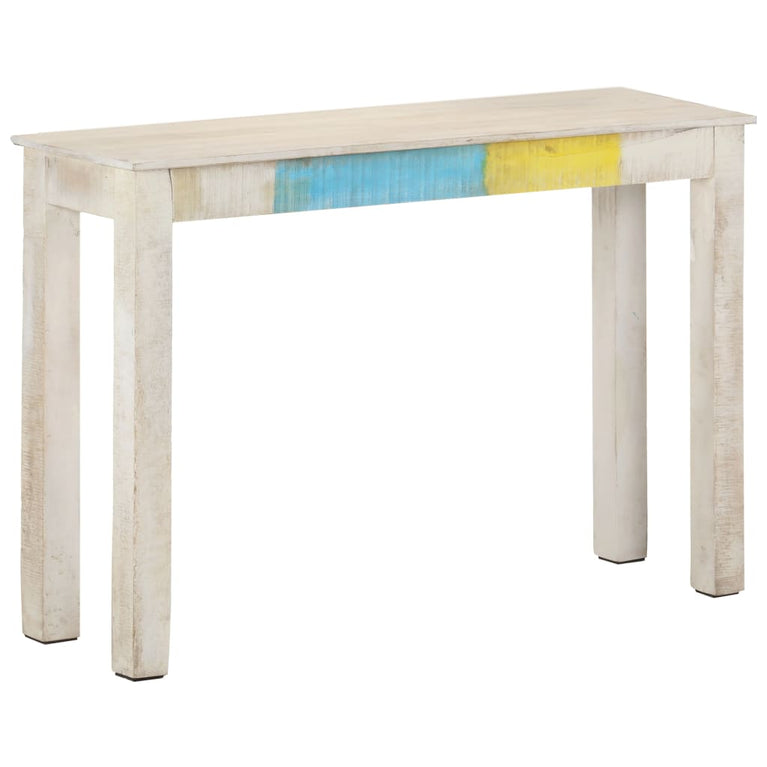 Wandtafel 115x35x77 cm ruw mangohout wit MeubelReus