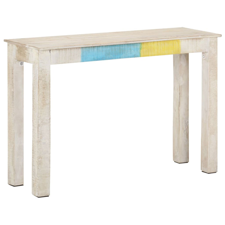 Wandtafel 115x35x77 cm ruw mangohout wit MeubelReus