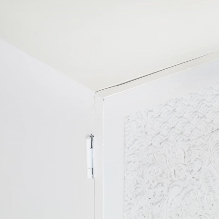 Tv-meubel 115x30x46 cm massief mangohout wit MeubelReus
