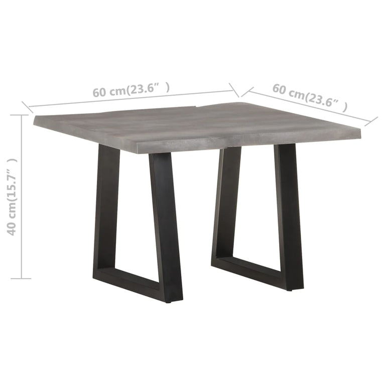 Salontafel met natuurlijke randen 60x60x40 cm acaciahout MeubelReus