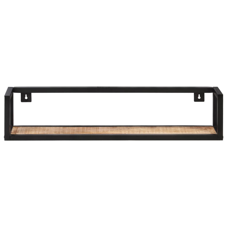 Wandschappen 2 st 80 cm ruw mangohout MeubelReus