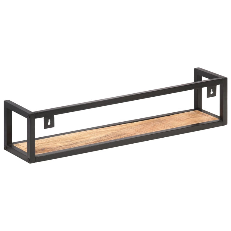 Wandschappen 2 st 80 cm ruw mangohout MeubelReus