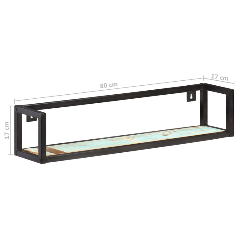 Wandschappen 2 st 80 cm massief gerecycled hout MeubelReus