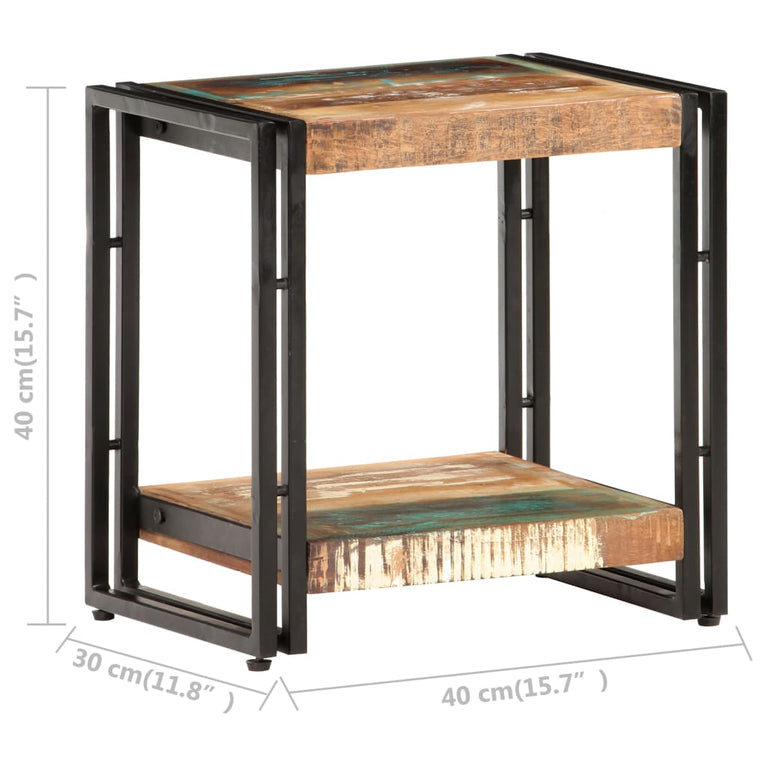 Bijzettafel 40x30x40 cm massief gerecycled hout MeubelReus