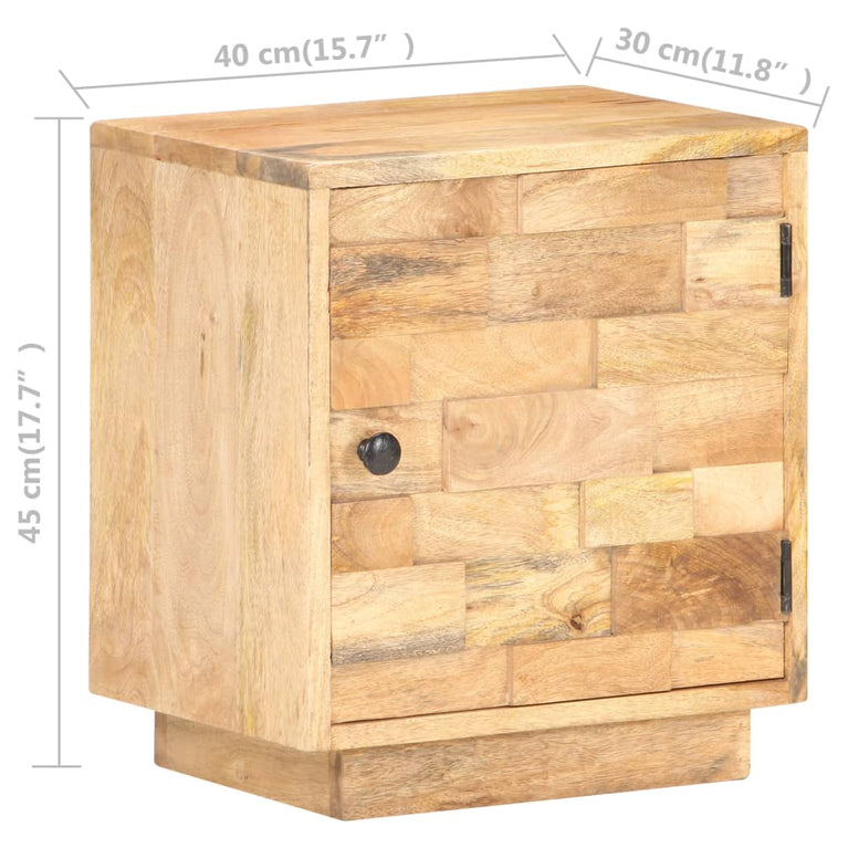 Nachtkastje 40x30x45 cm massief mangohout MeubelReus