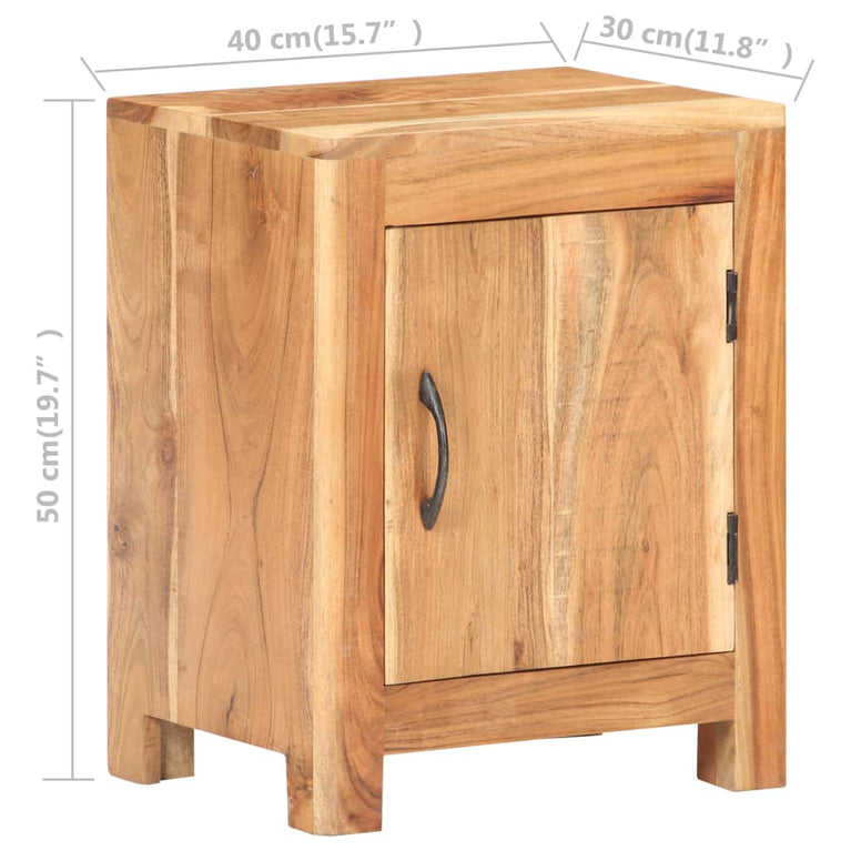Nachtkastje 40x30x50 cm massief acaciahout MeubelReus